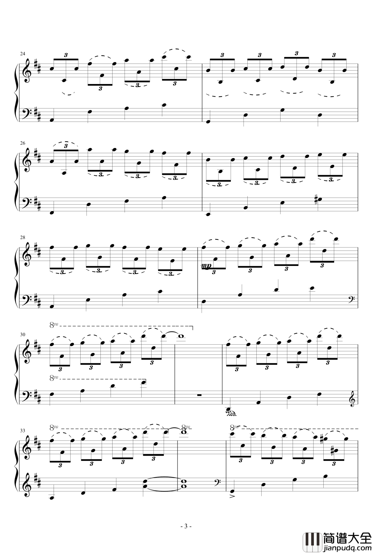 Leisure_Time钢琴谱_指尖的ゝ温柔