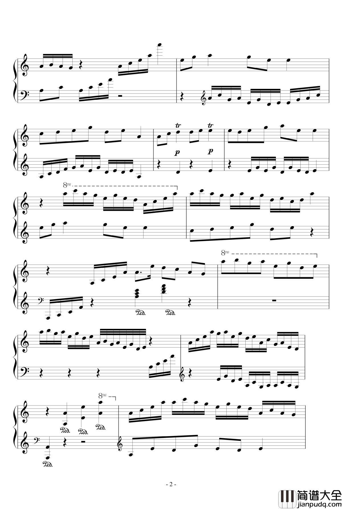 美人怨钢琴谱_夏小姐