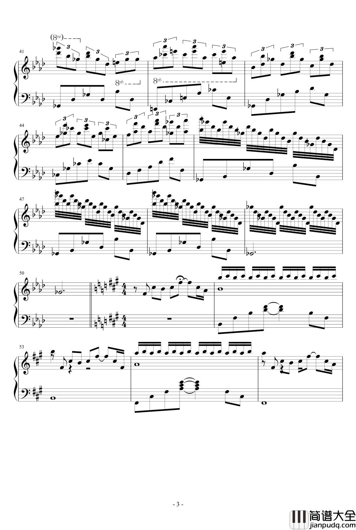 一夜千梦钢琴谱_湮遁