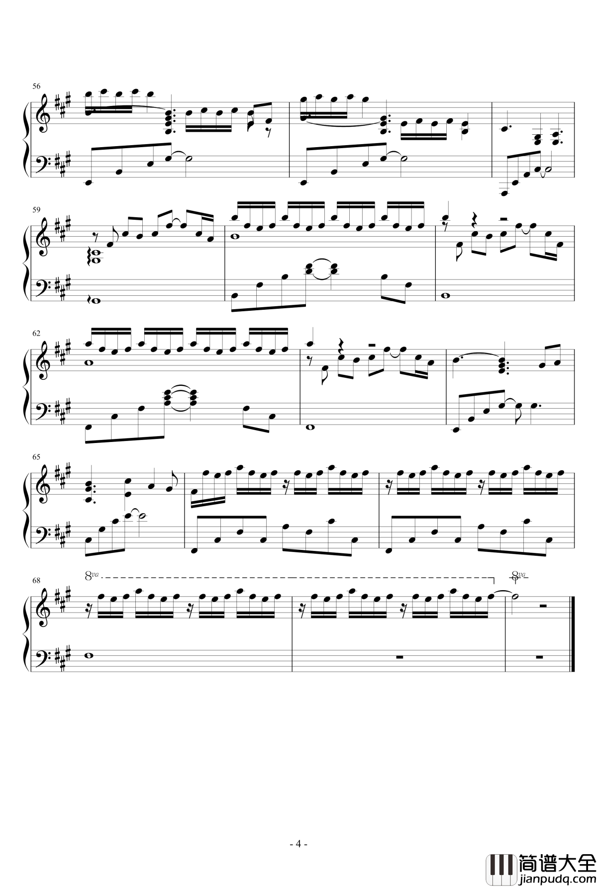 一夜千梦钢琴谱_湮遁