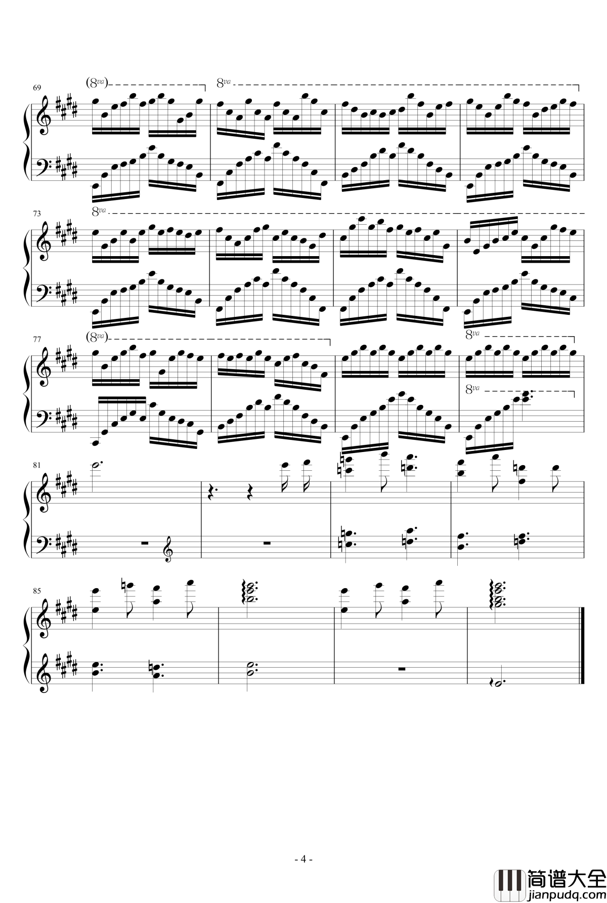 花之咏叹钢琴谱_湮遁