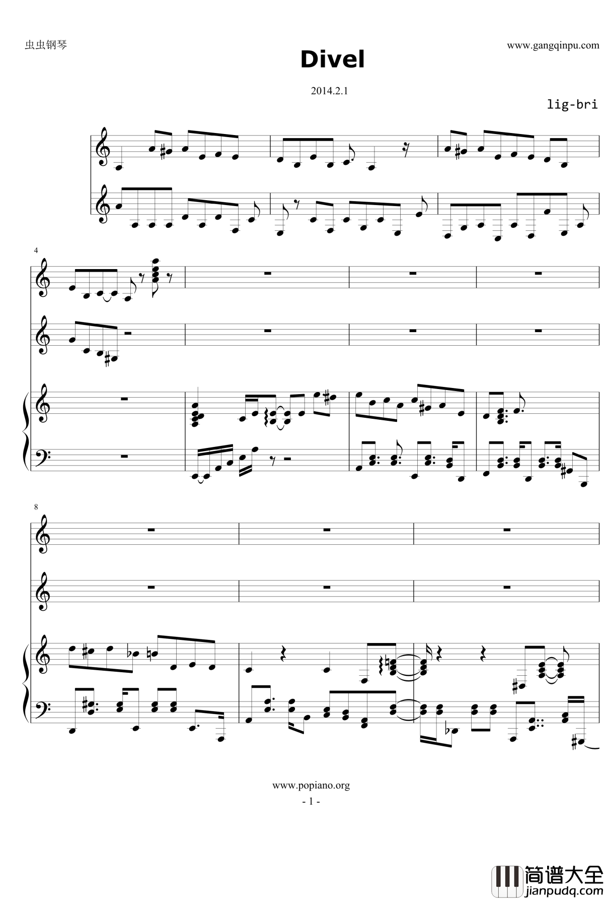 devil钢琴谱_lig_bri