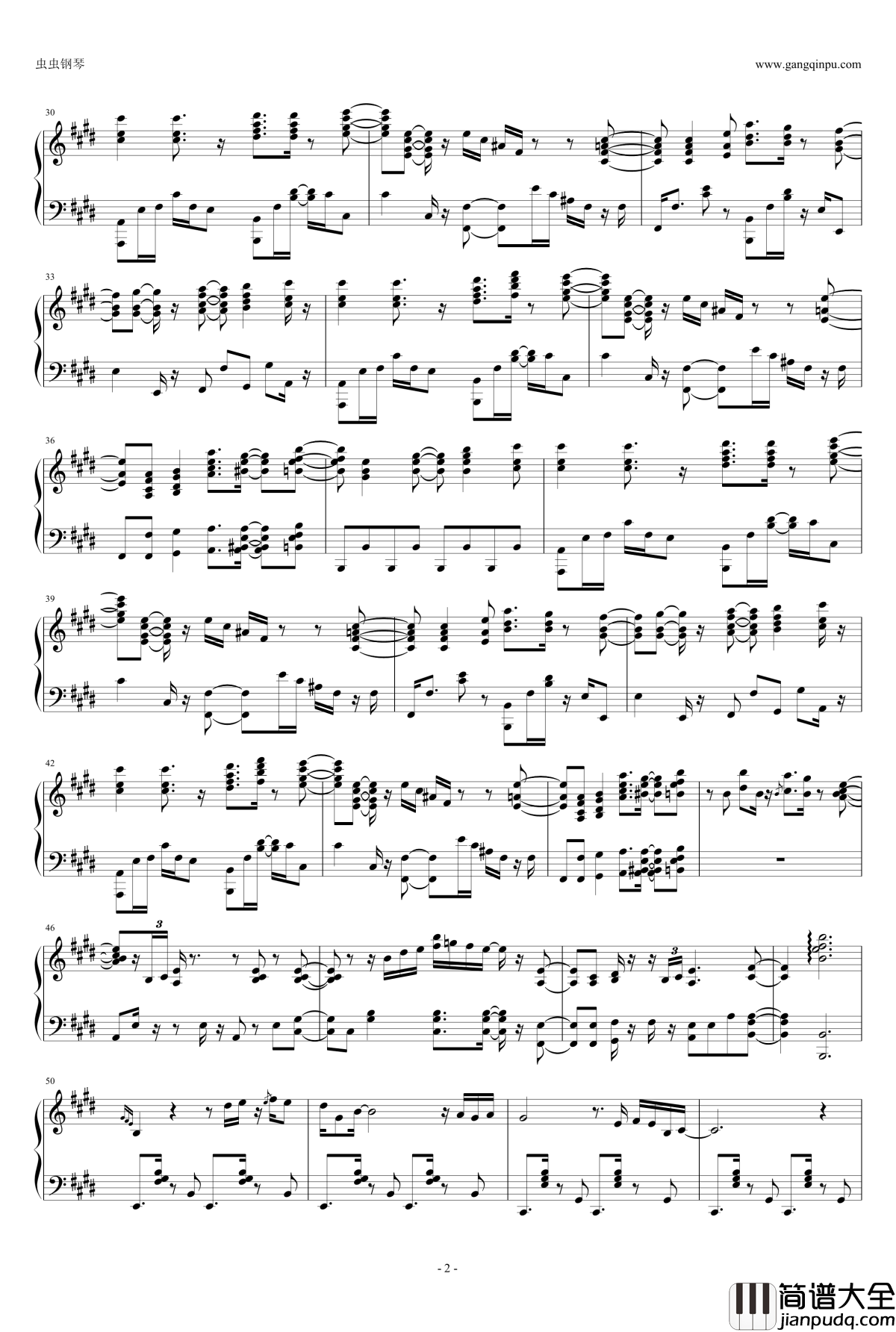 Brand_New_Wings钢琴谱_独奏_押尾桑