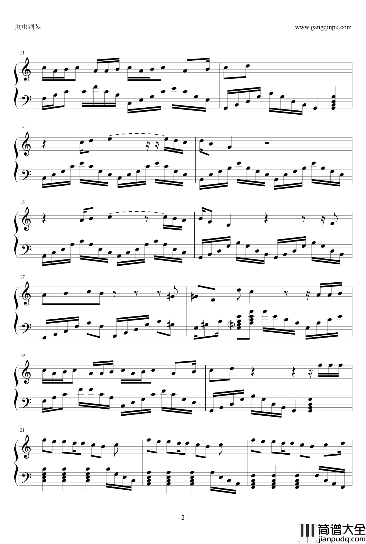 伞下钢琴谱_张宇