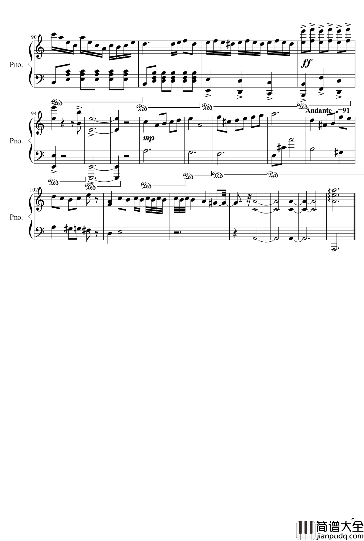 来自星星的你BGM_3钢琴谱_tears_in_minuet