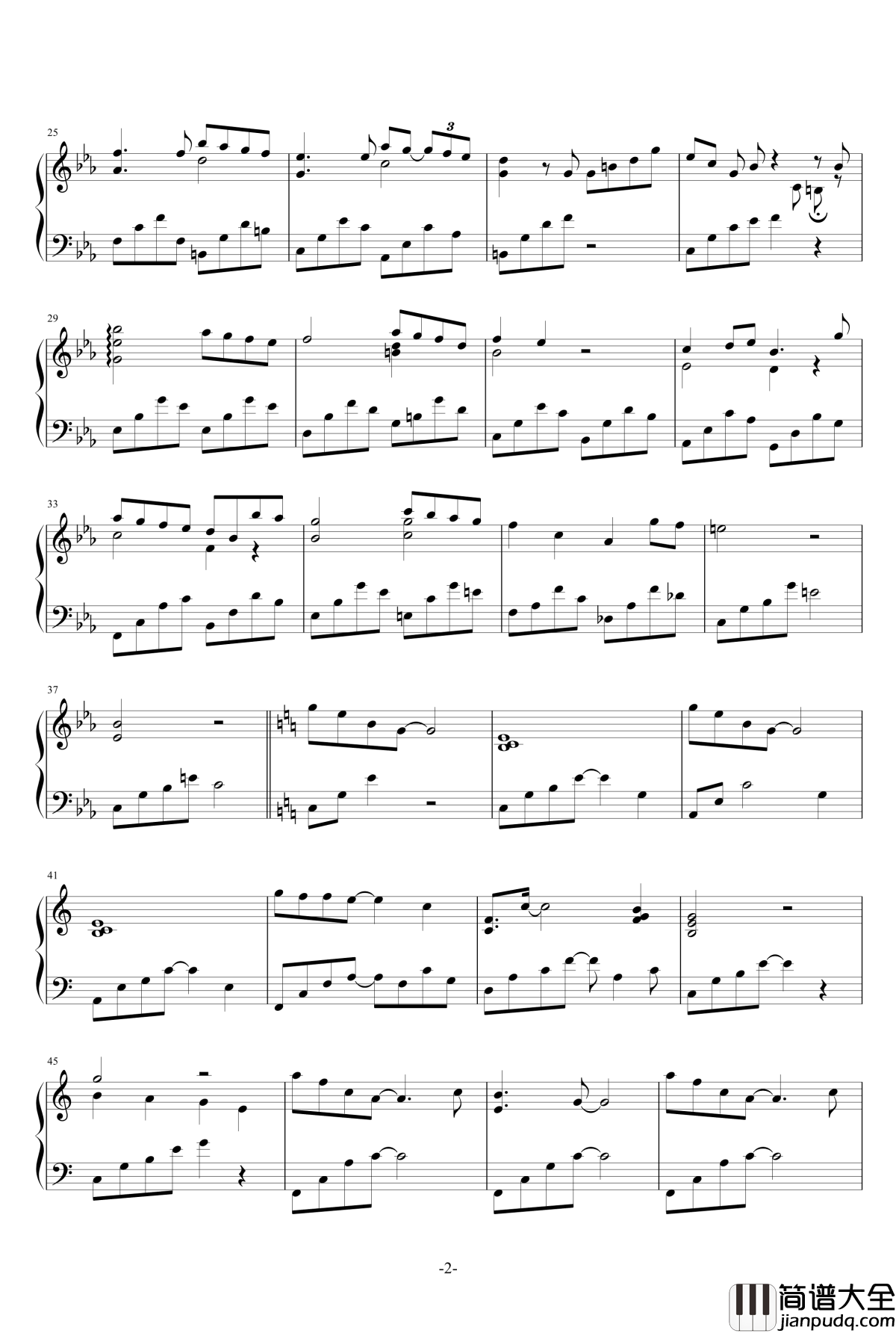 咖啡屋钢琴谱_乐之琴