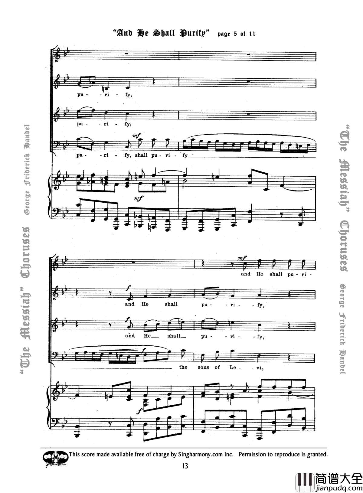 And_He_Shall_Purify钢琴谱_Handel
