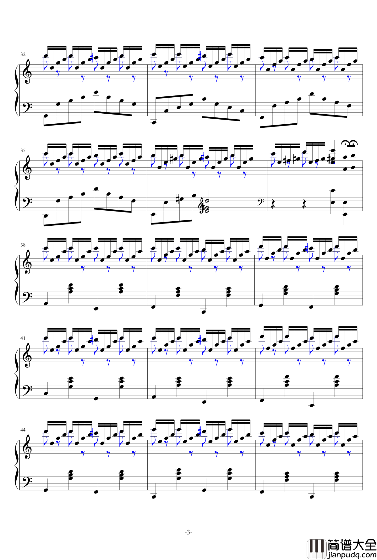 雪的练习曲钢琴谱_建峰