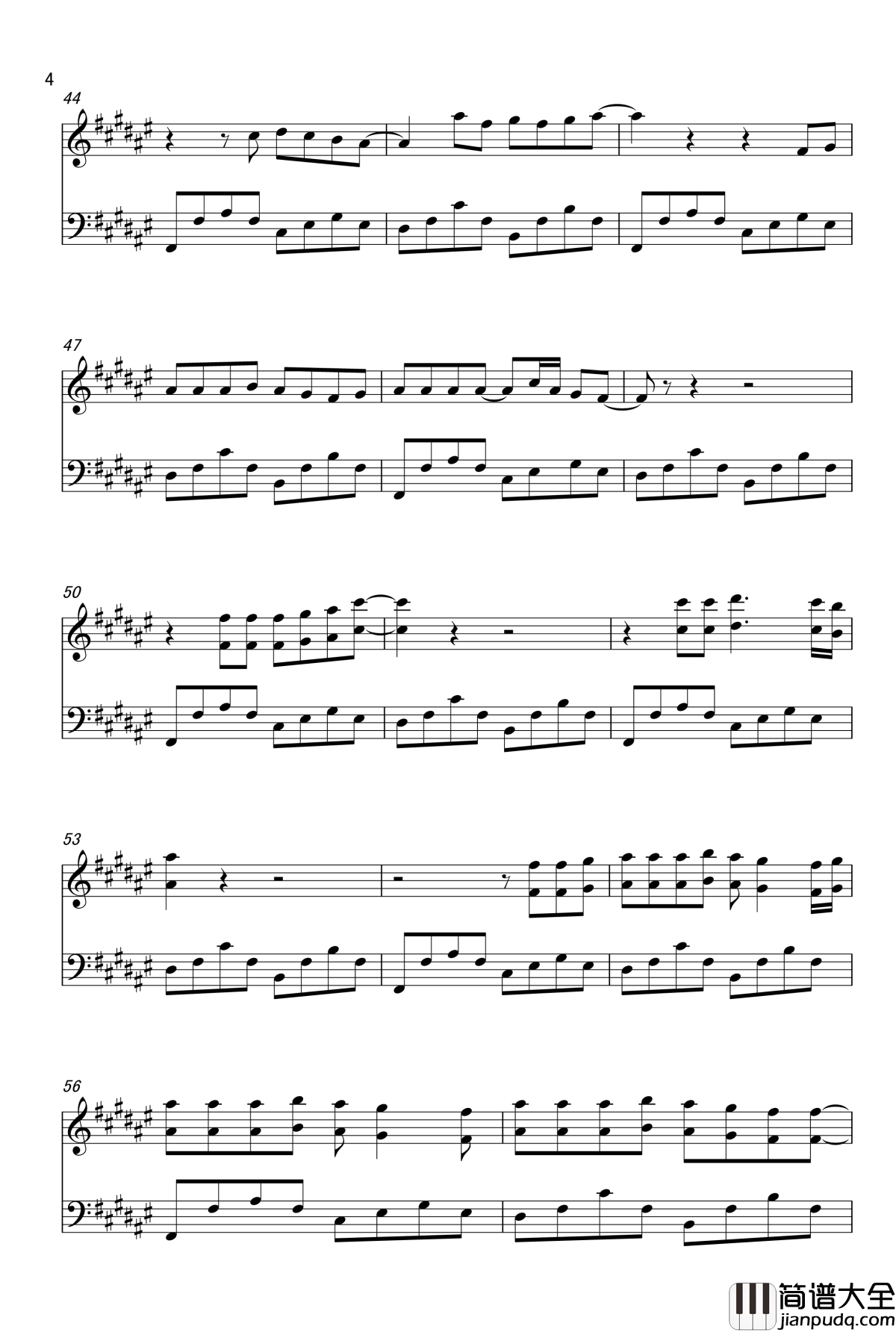 If_I_Were_A_Boy钢琴谱_碧昂丝·吉赛尔·诺斯_Beyonce_Giselle_Knowles