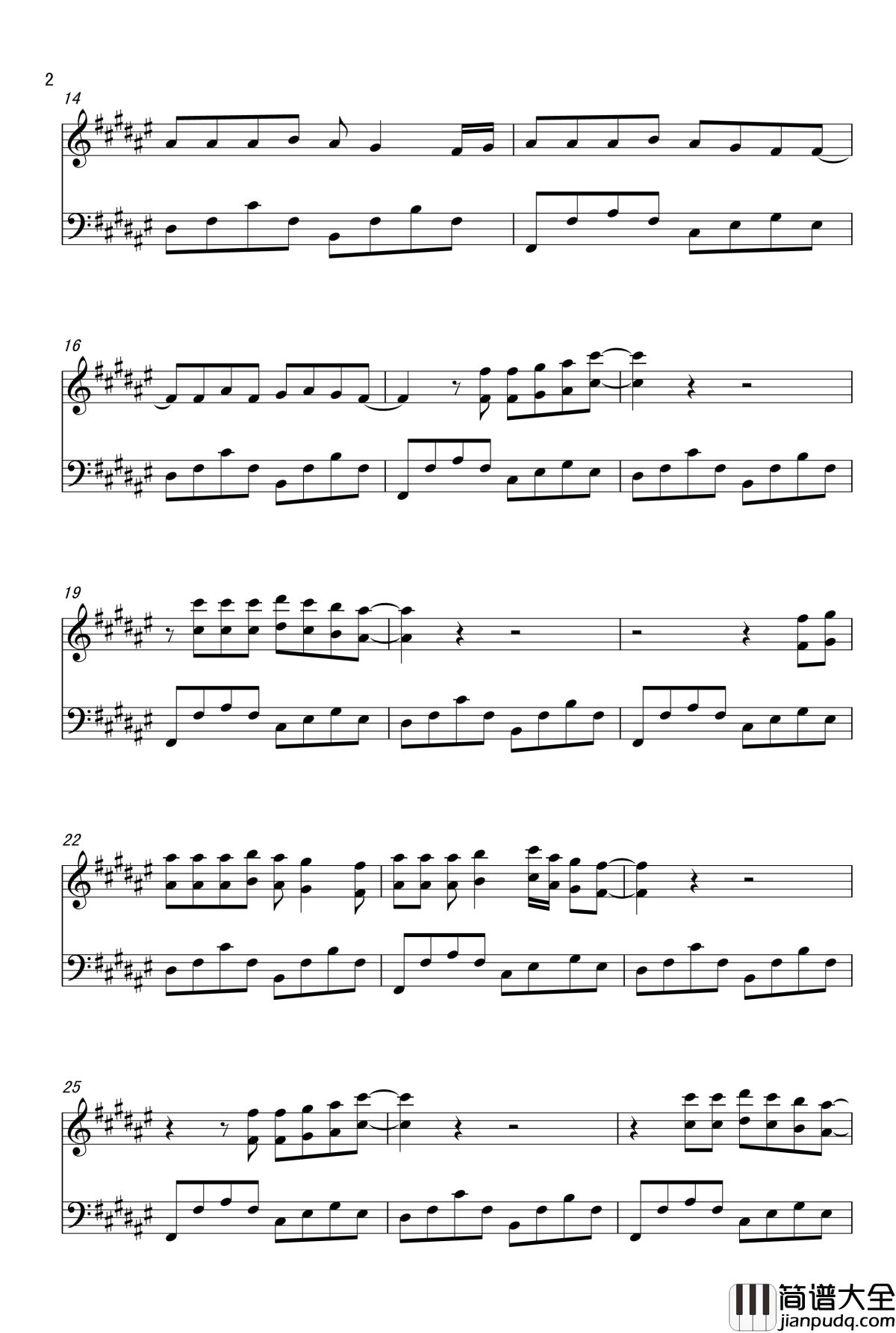 If_I_Were_A_Boy钢琴谱_碧昂丝·吉赛尔·诺斯_Beyonce_Giselle_Knowles