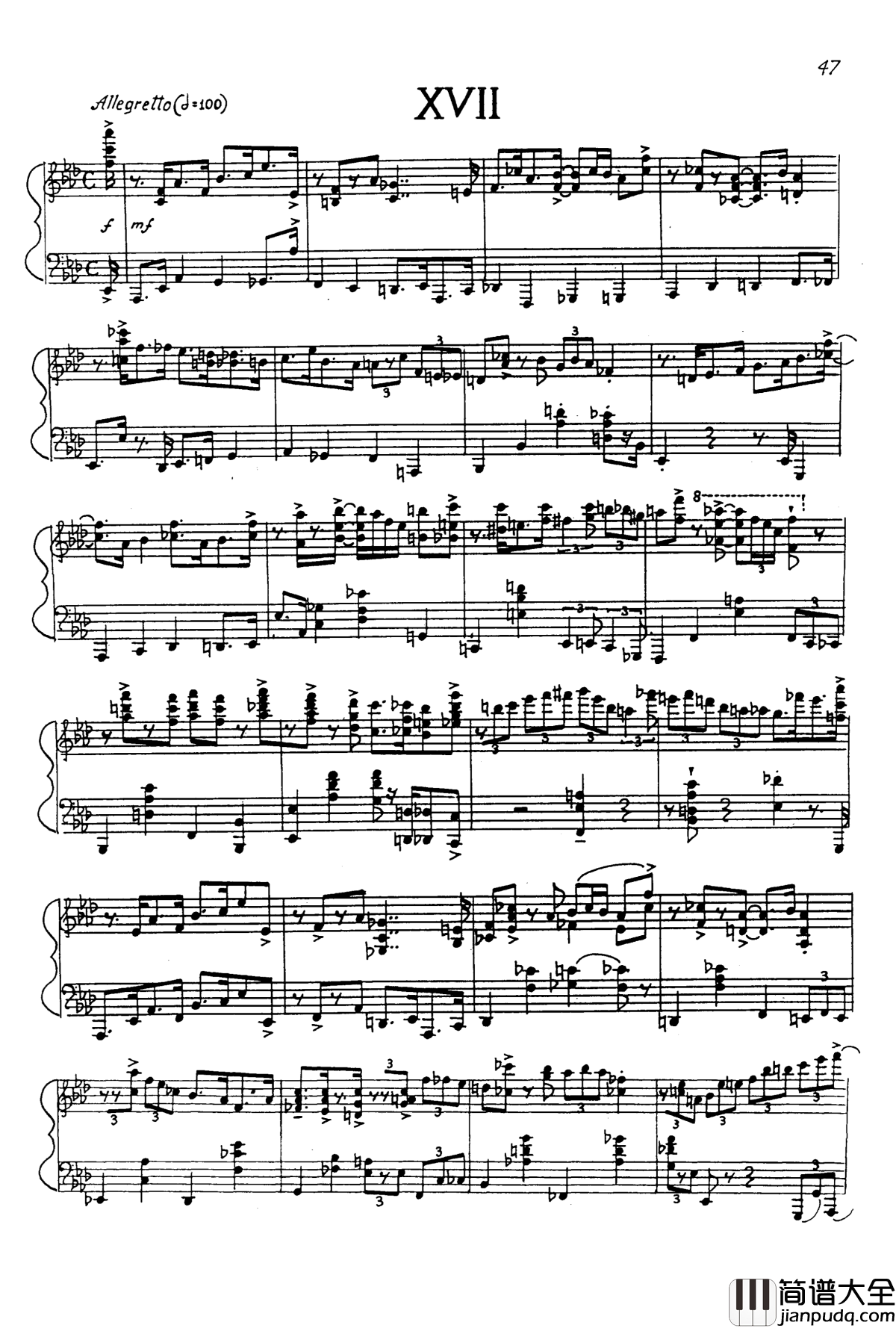 Jazz_Prelude_Op.52_No.17钢琴谱_尼古拉·凯帕斯汀_Nikolai_Kapustin