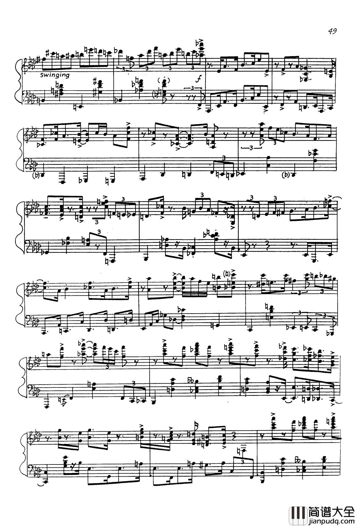 Jazz_Prelude_Op.52_No.17钢琴谱_尼古拉·凯帕斯汀_Nikolai_Kapustin