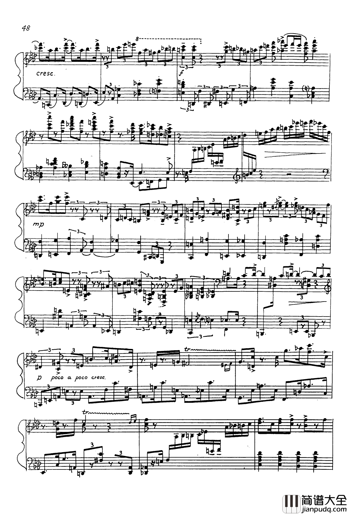 Jazz_Prelude_Op.52_No.17钢琴谱_尼古拉·凯帕斯汀_Nikolai_Kapustin