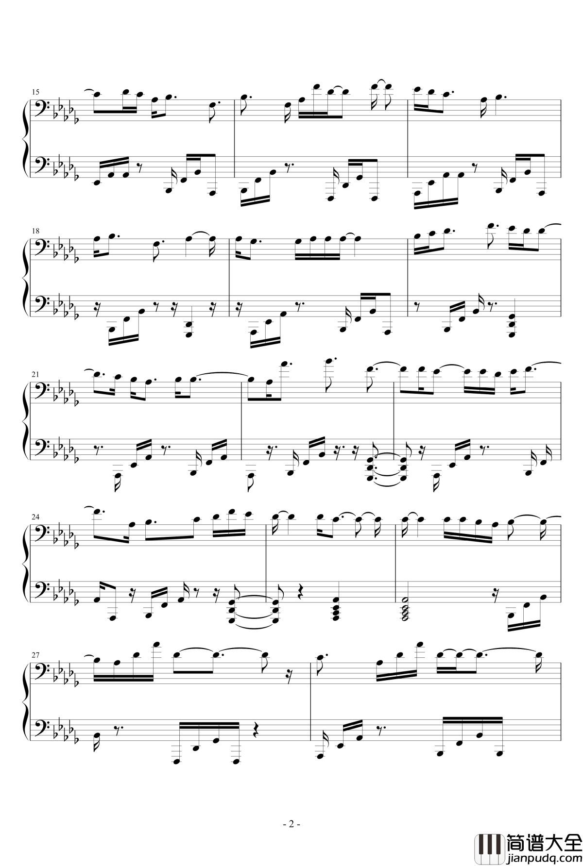 罪人钢琴谱_罪恶王冠