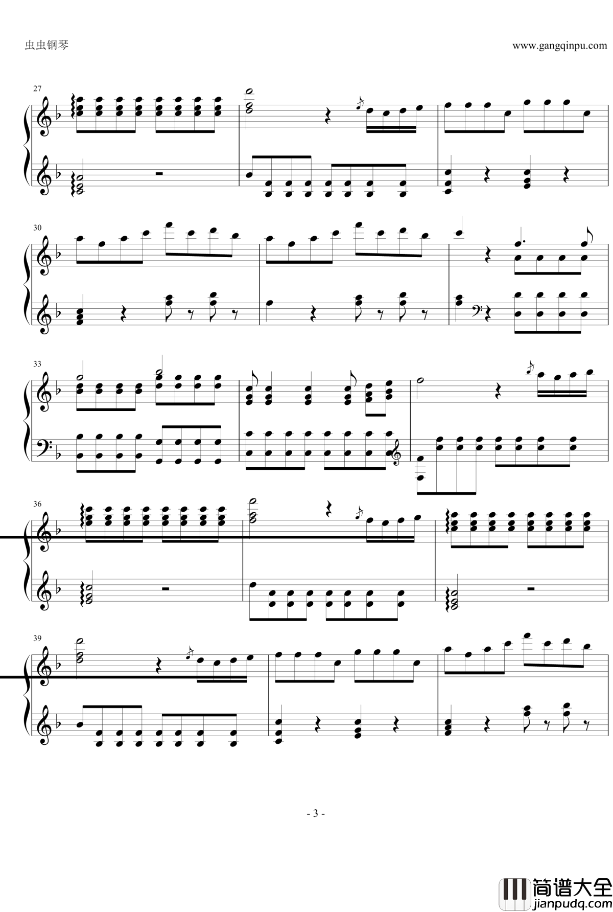 复仇的火焰在我心中燃烧钢琴谱_莫扎特