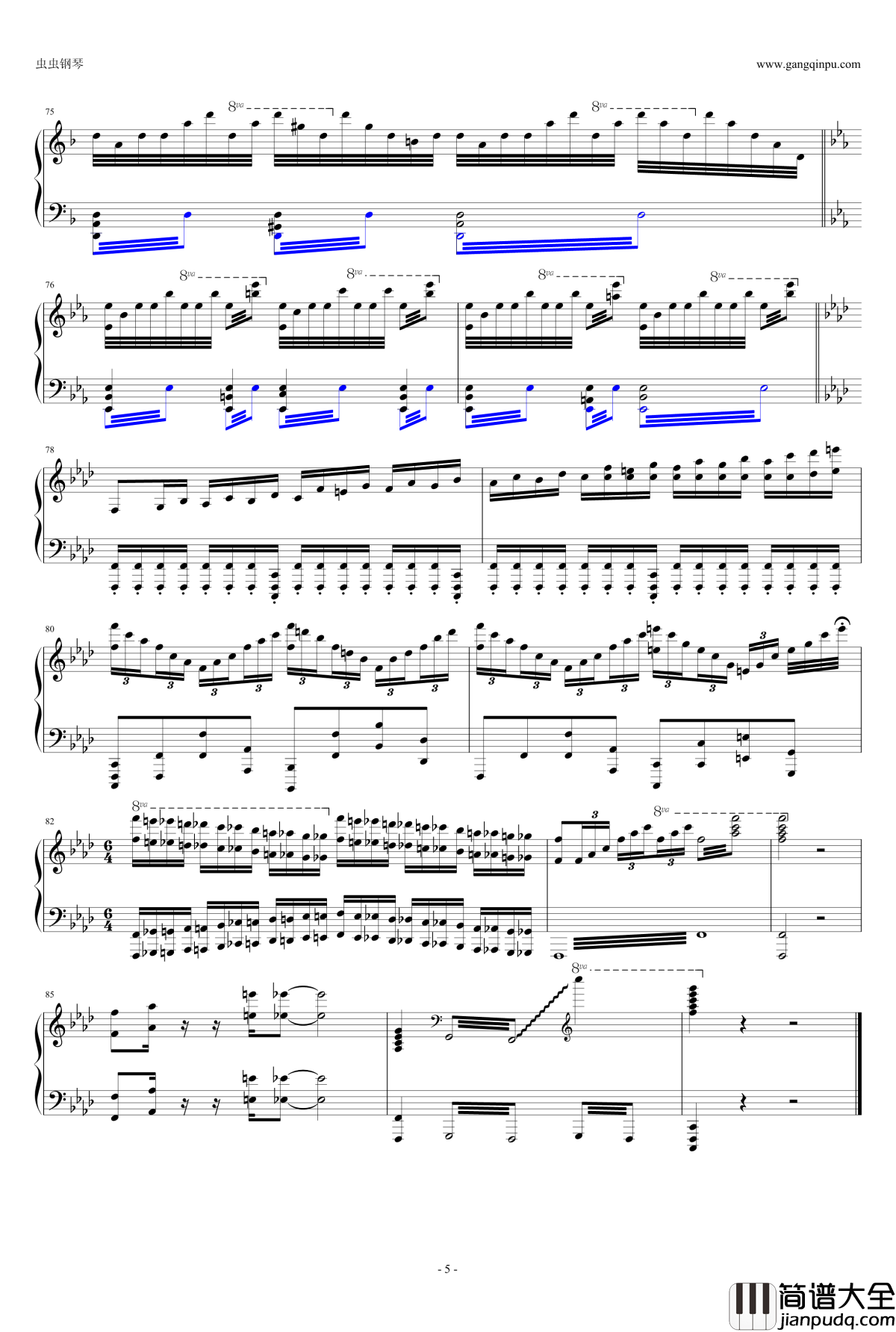 复仇之门钢琴谱_薛啸秋