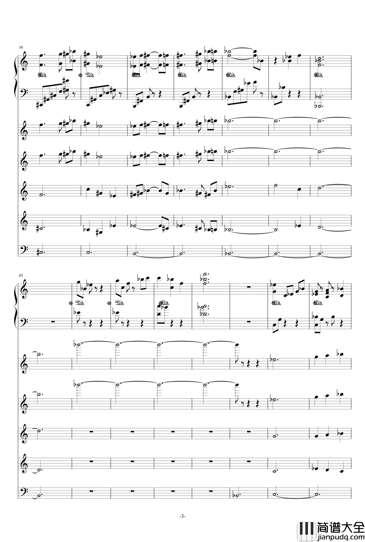 missing_you钢琴谱_总谱_来自星星的你_钢琴弦乐