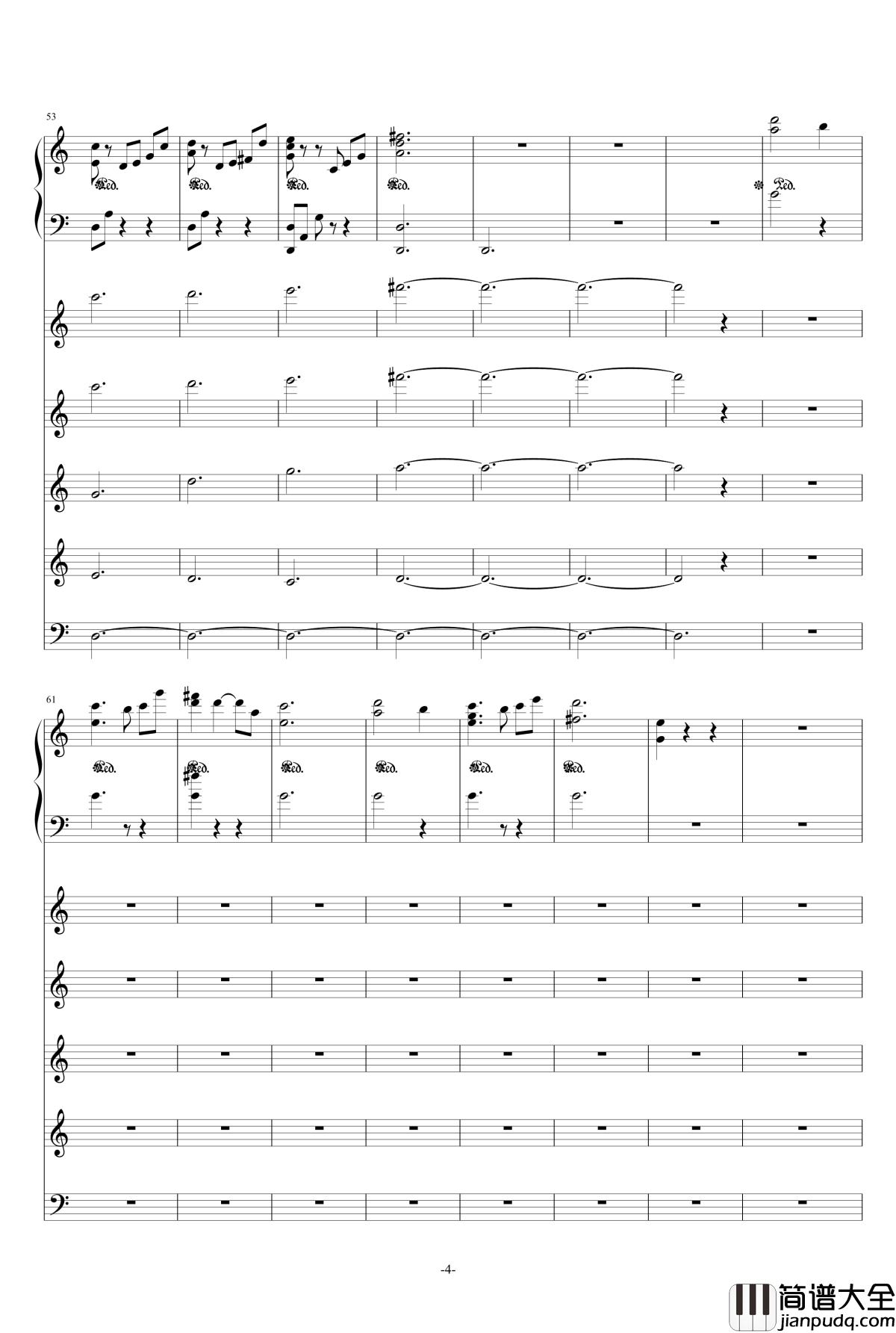 missing_you钢琴谱_总谱_来自星星的你_钢琴弦乐