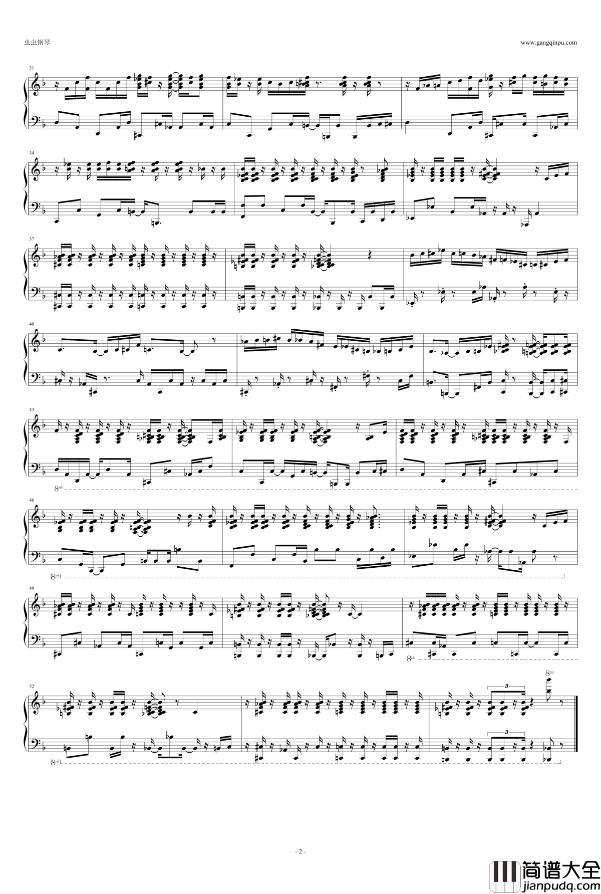 One_Note_Samba钢琴谱_独奏_Antonio_Carlos_Jobim