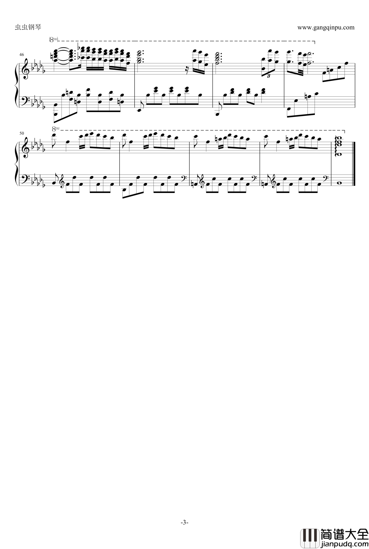 秋日私语钢琴谱_钢琴独奏版_塞内维尔