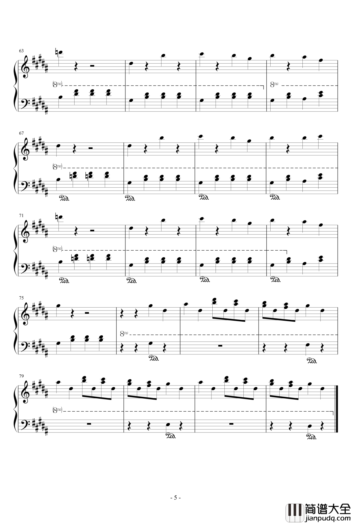 End_time钢琴谱_月之迷雾乀