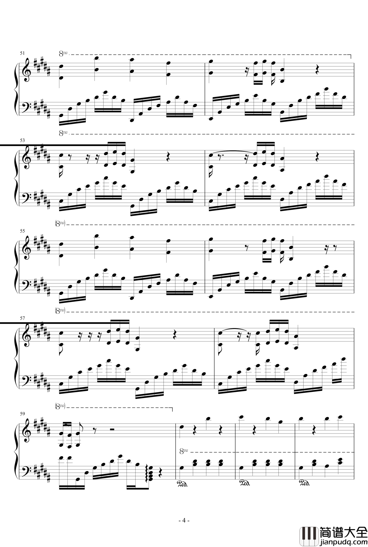 End_time钢琴谱_月之迷雾乀