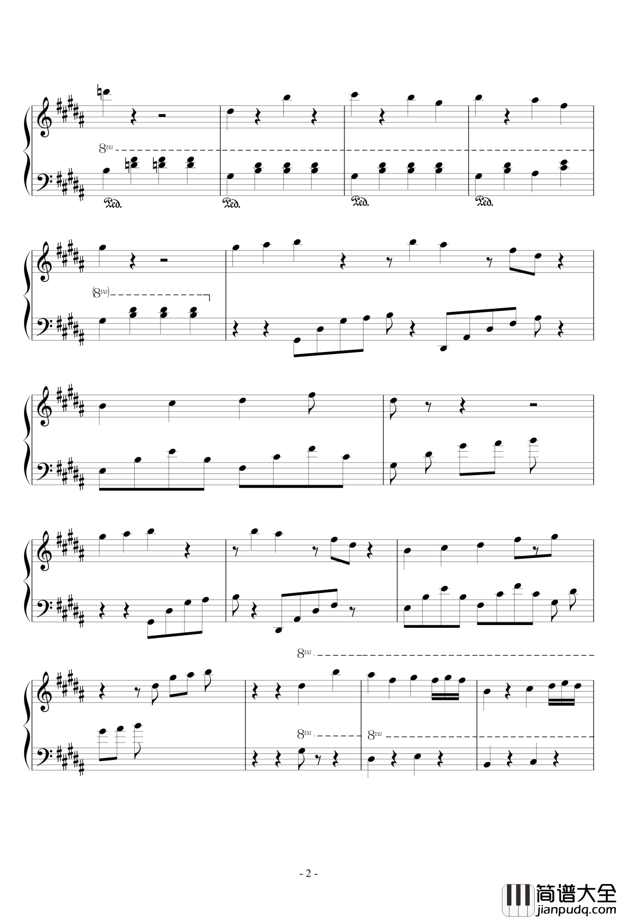 End_time钢琴谱_月之迷雾乀