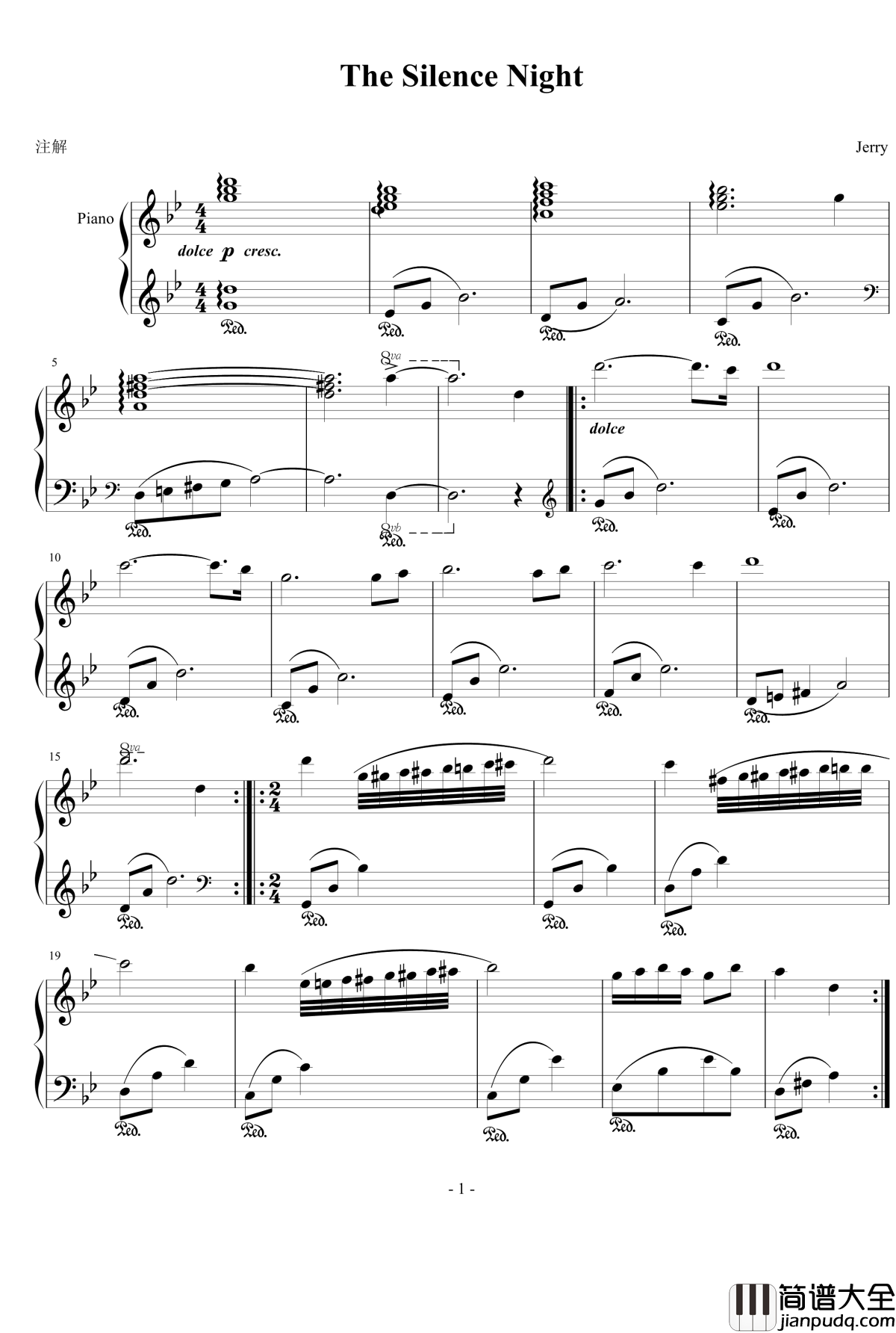 The_Silence_Night钢琴谱_rj20091403111