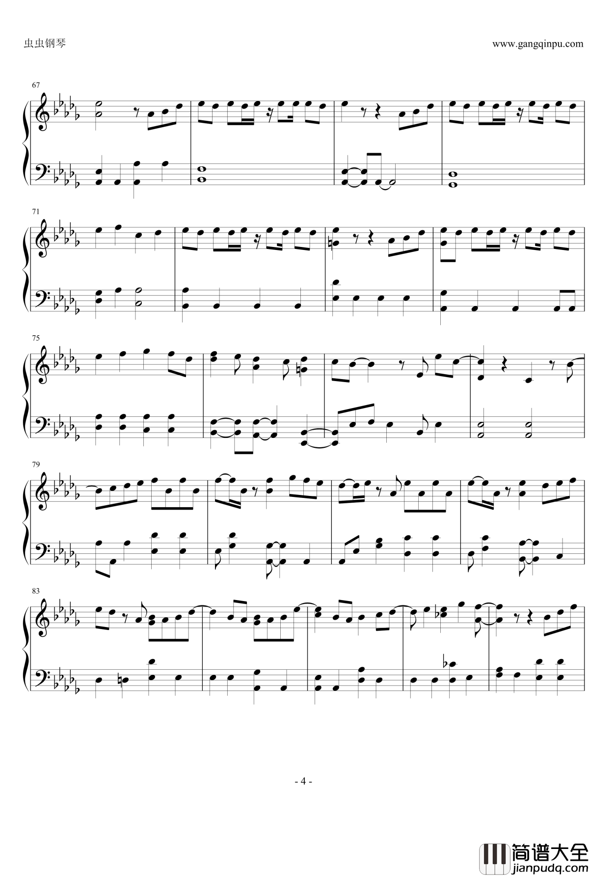 嵐ittersweet钢琴谱_Arashi