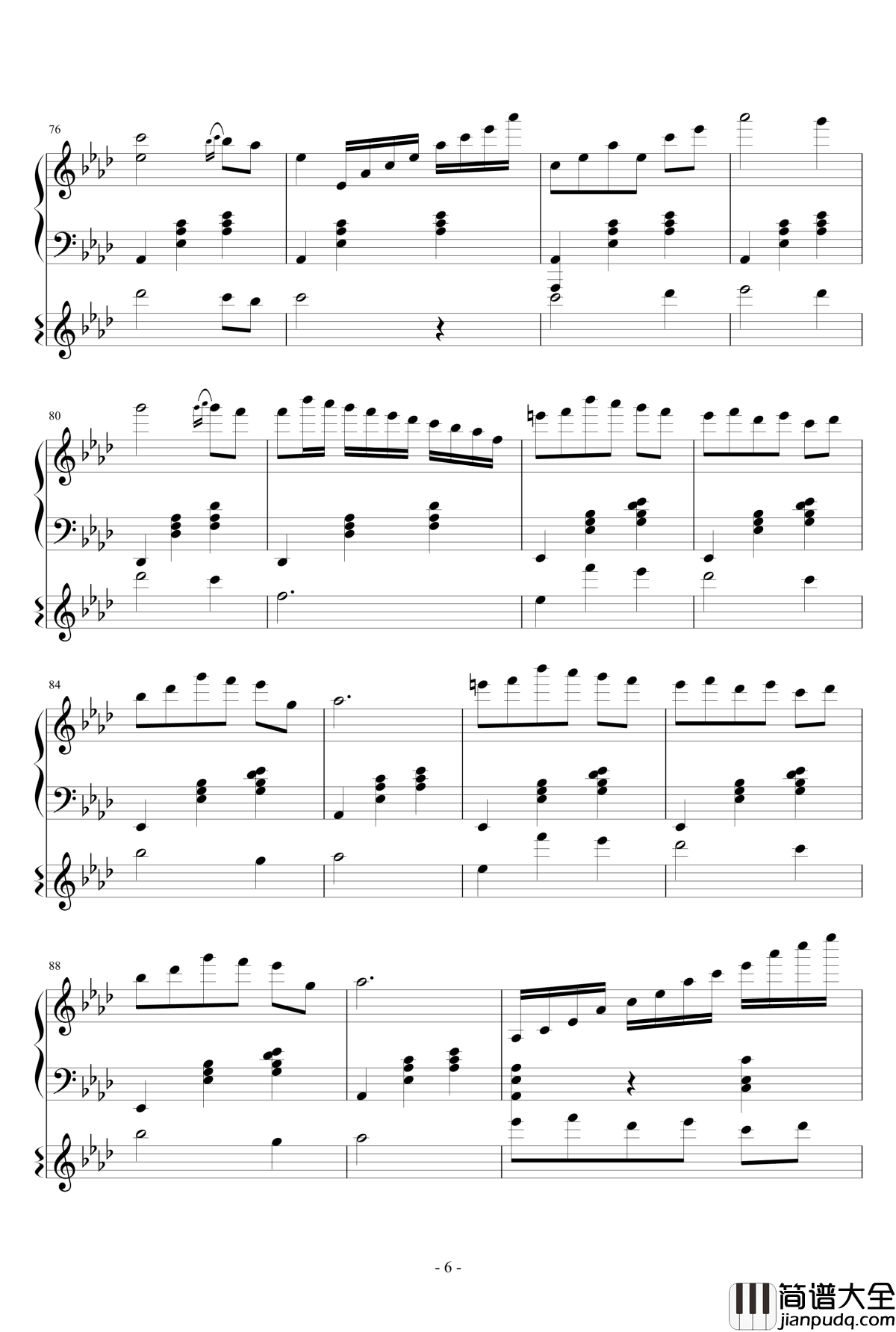 降A大调圆舞曲No.1钢琴谱_18706805234