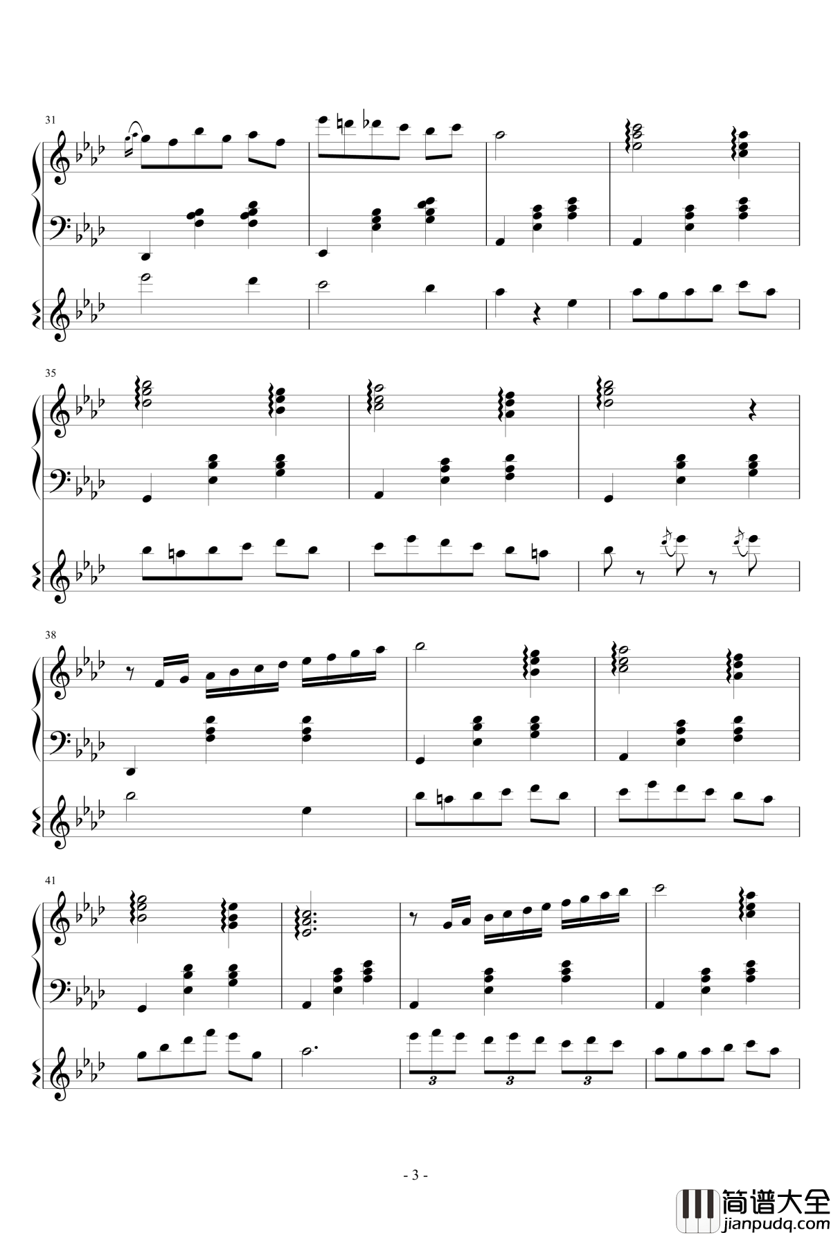 降A大调圆舞曲No.1钢琴谱_18706805234