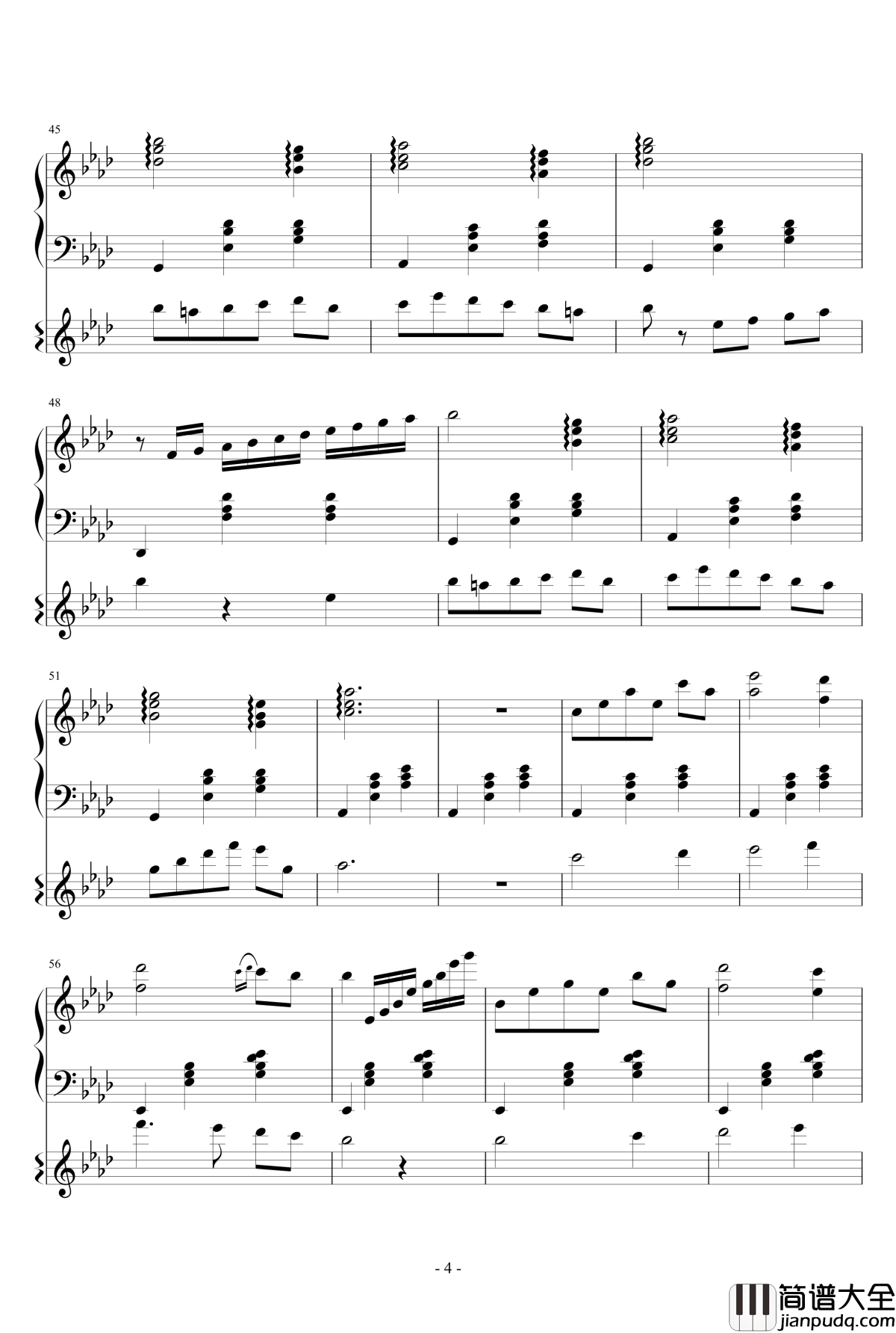 降A大调圆舞曲No.1钢琴谱_18706805234