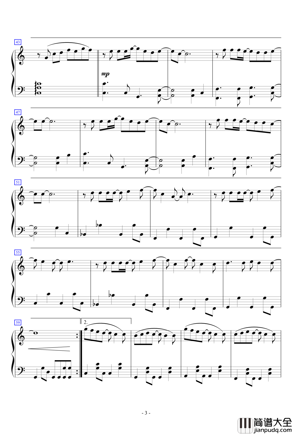 100个太阳月亮钢琴谱_棉花糖