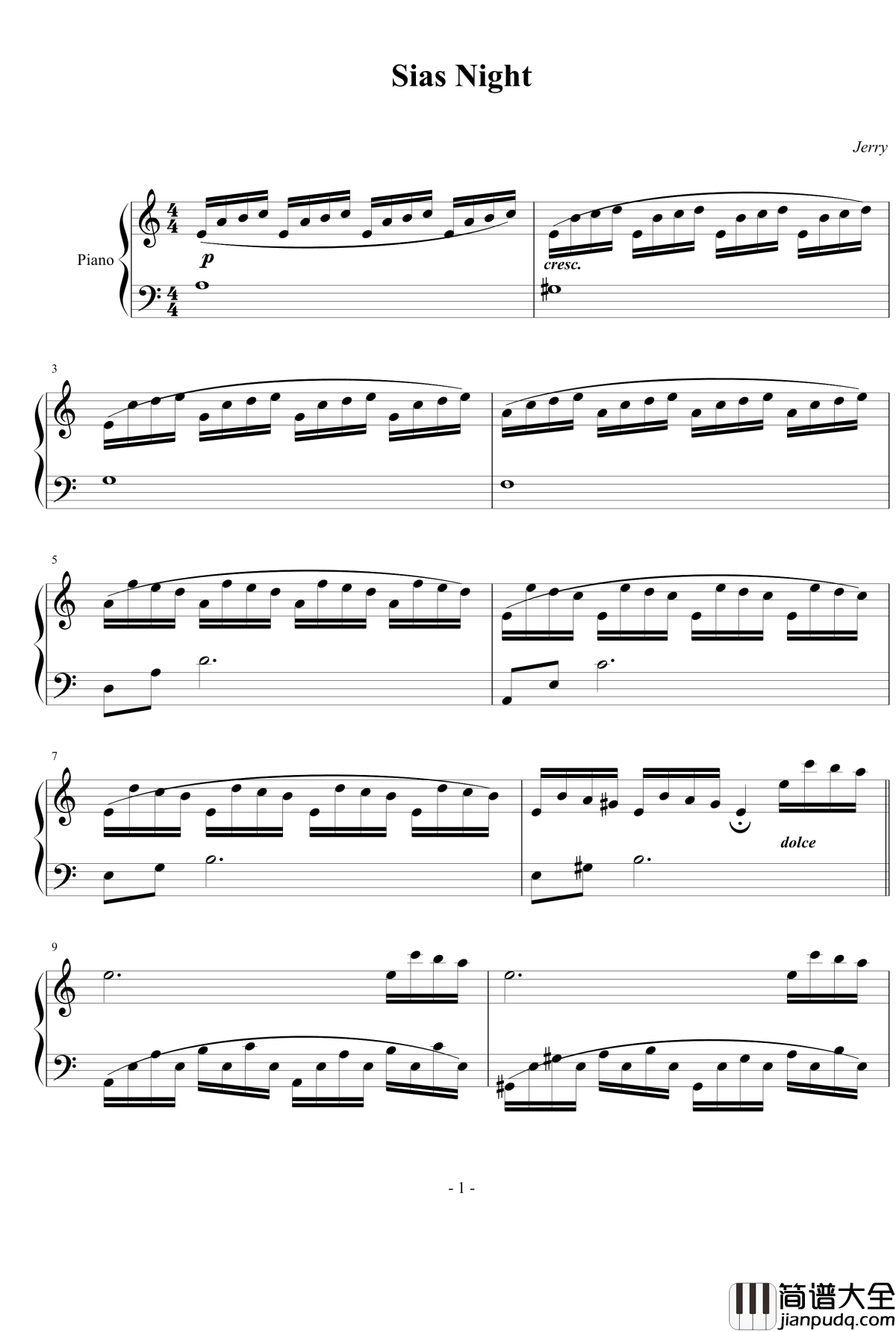 Sias_Night钢琴谱_rj20091403111