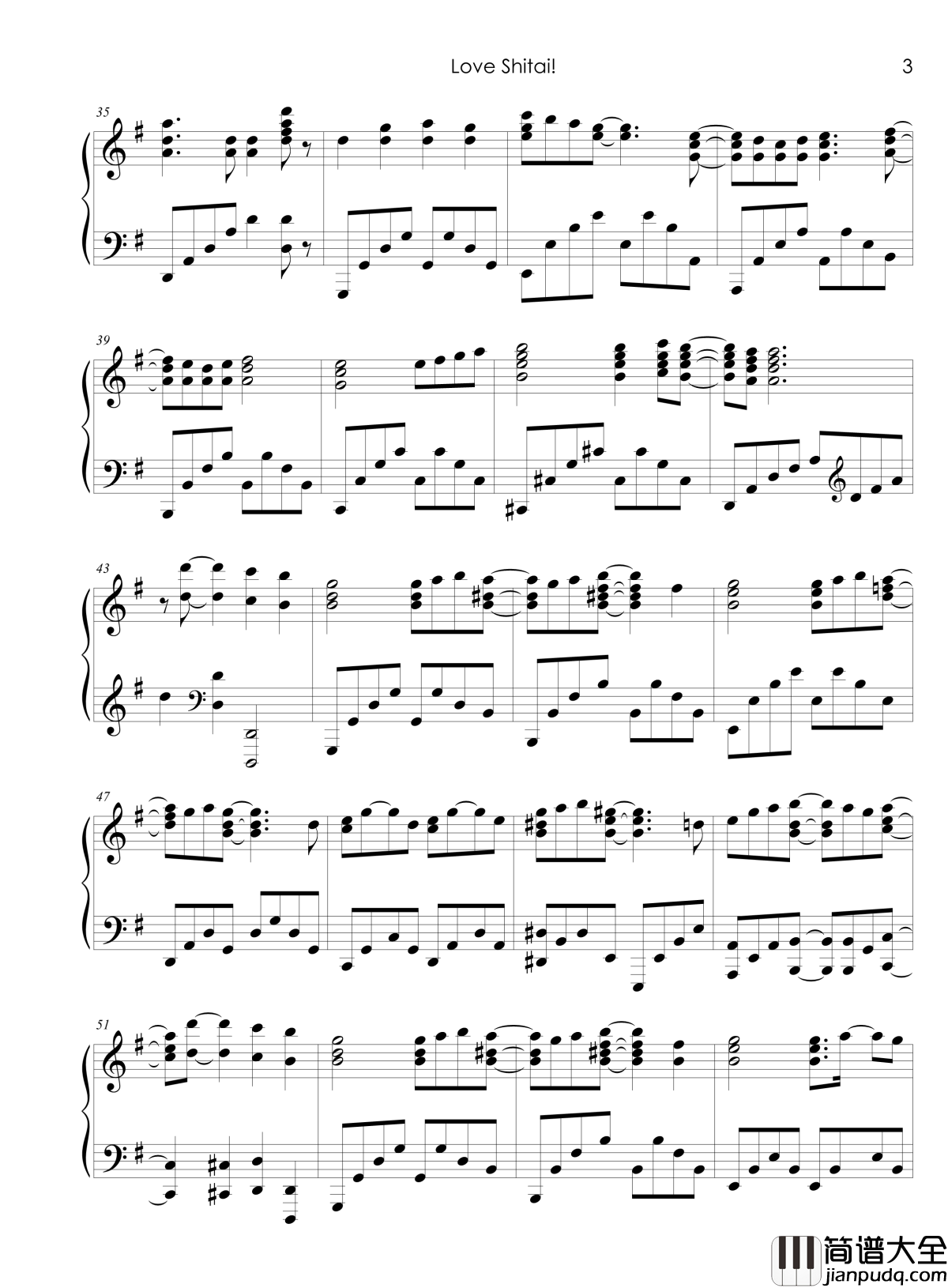 恋爱研究所OP钢琴谱_娜娜