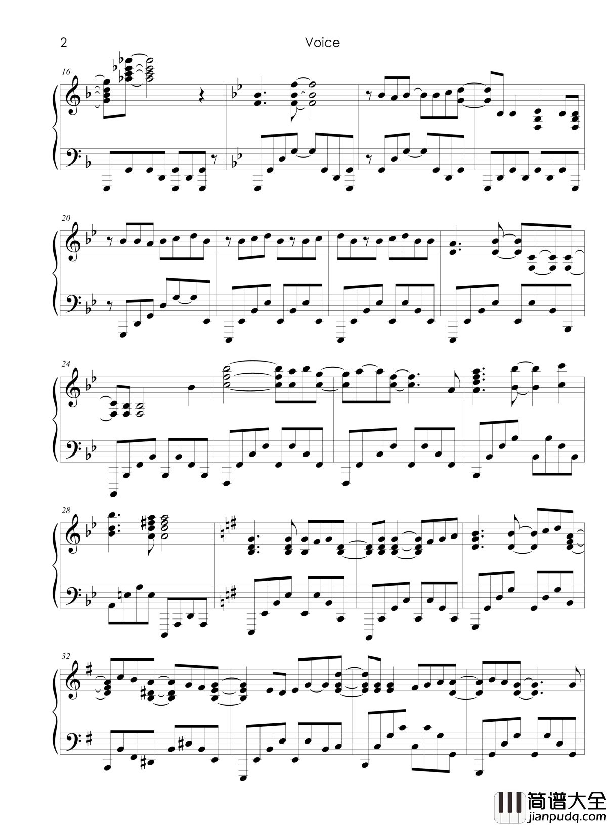 中二病也要谈恋爱第二季OP钢琴谱_娜娜