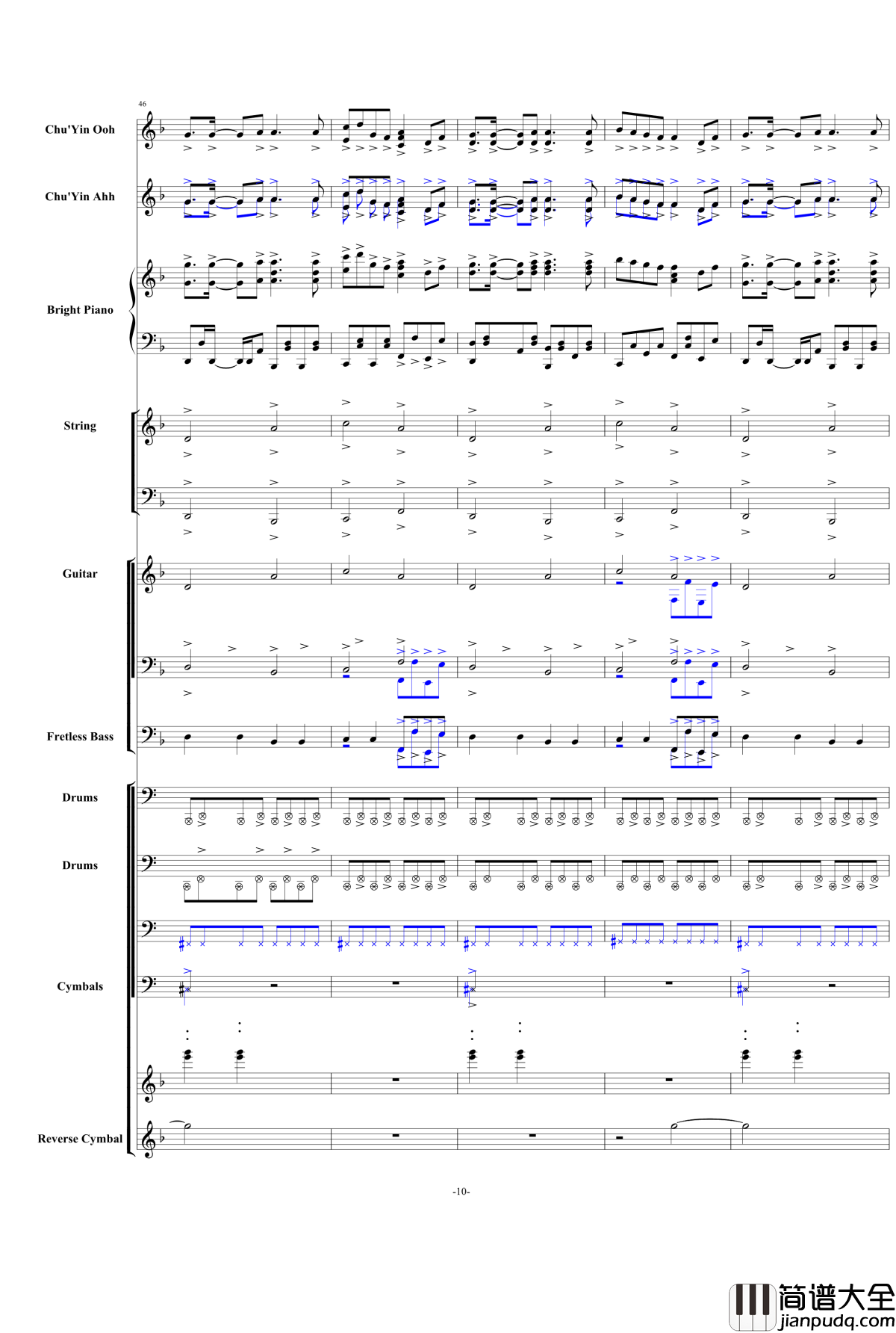 千本桜钢琴谱_震撼总谱_初音ミク_初音未来