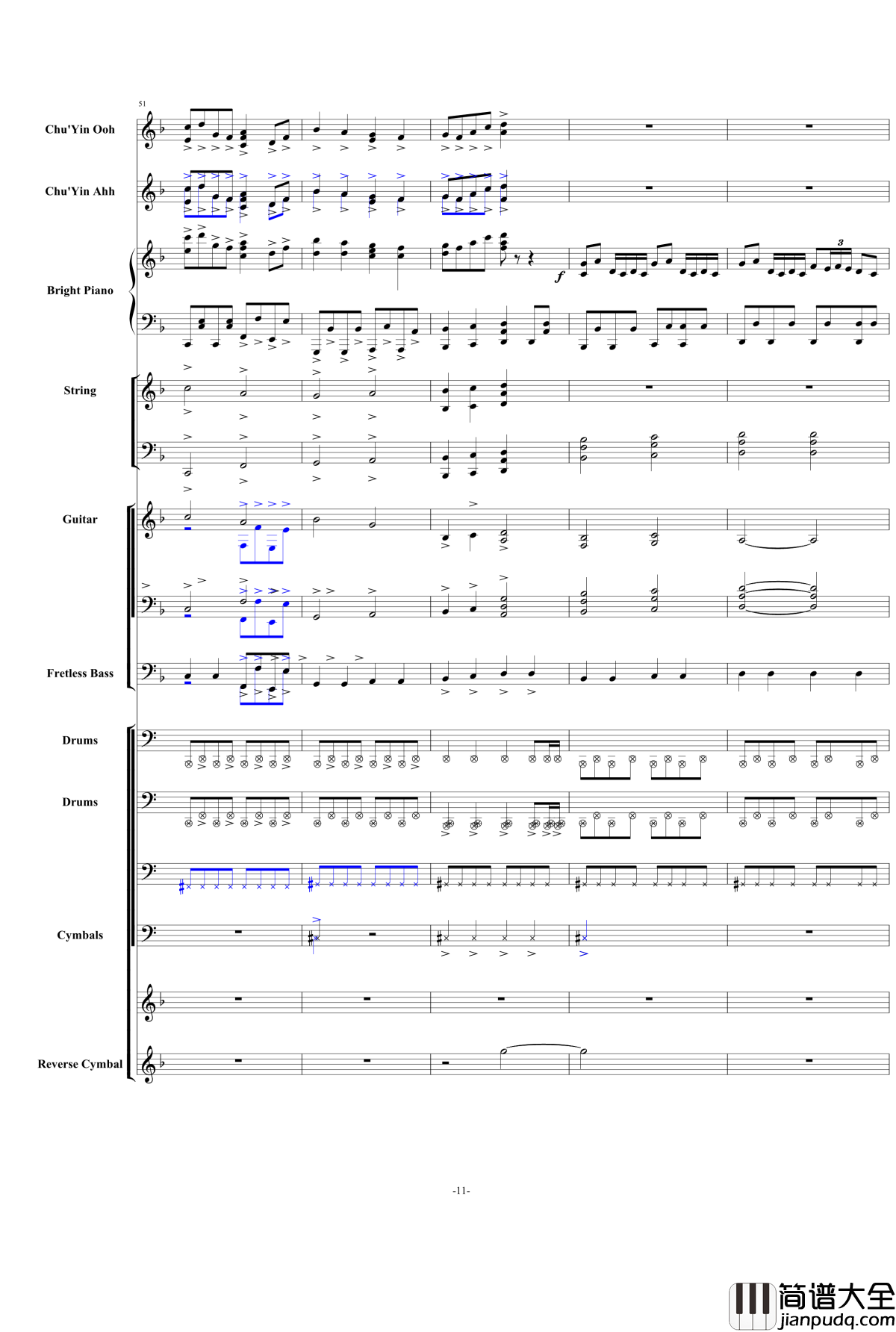 千本桜钢琴谱_震撼总谱_初音ミク_初音未来