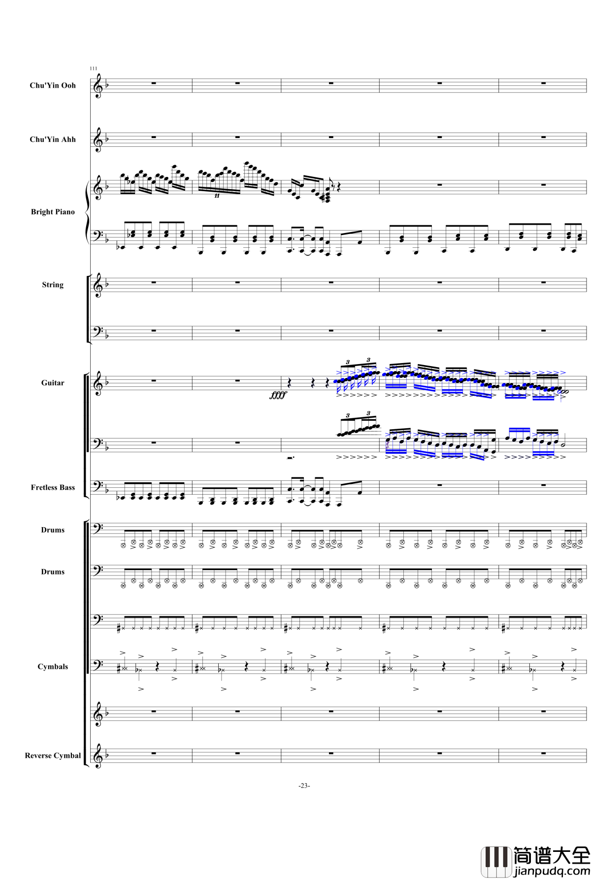 千本桜钢琴谱_震撼总谱_初音ミク_初音未来