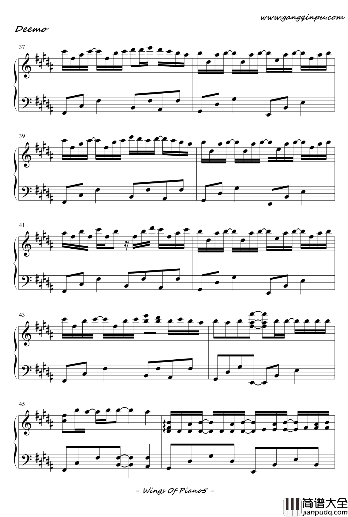 Wings_of_piano___琴之翼_V.K_钢琴谱