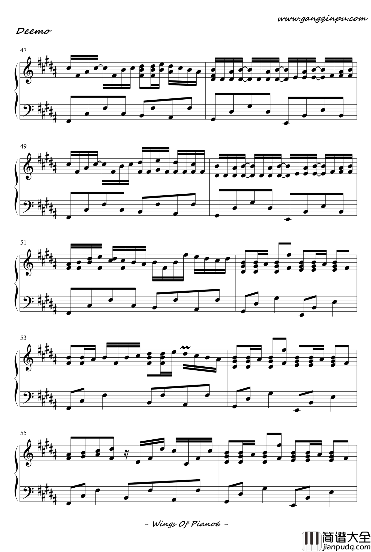 Wings_of_piano___琴之翼_V.K_钢琴谱