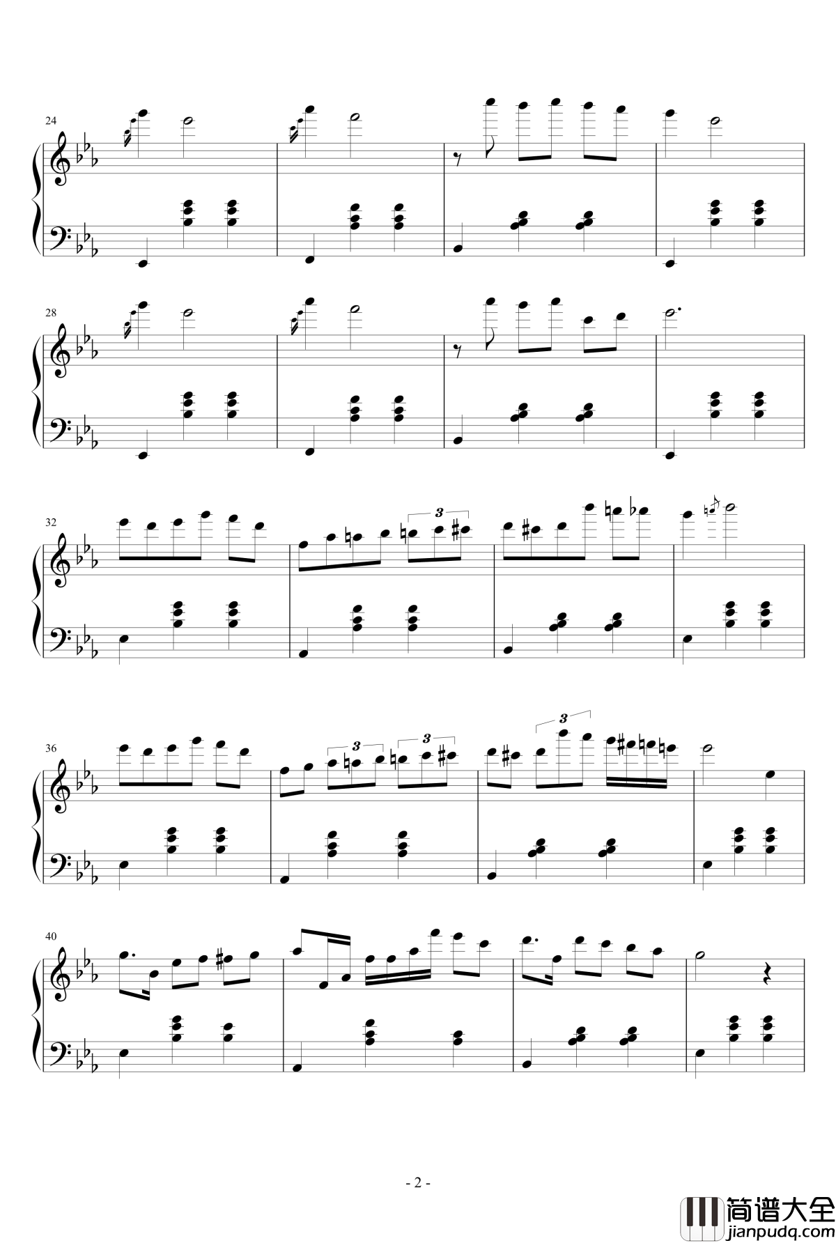 春天华尔兹钢琴谱_x.i.杰