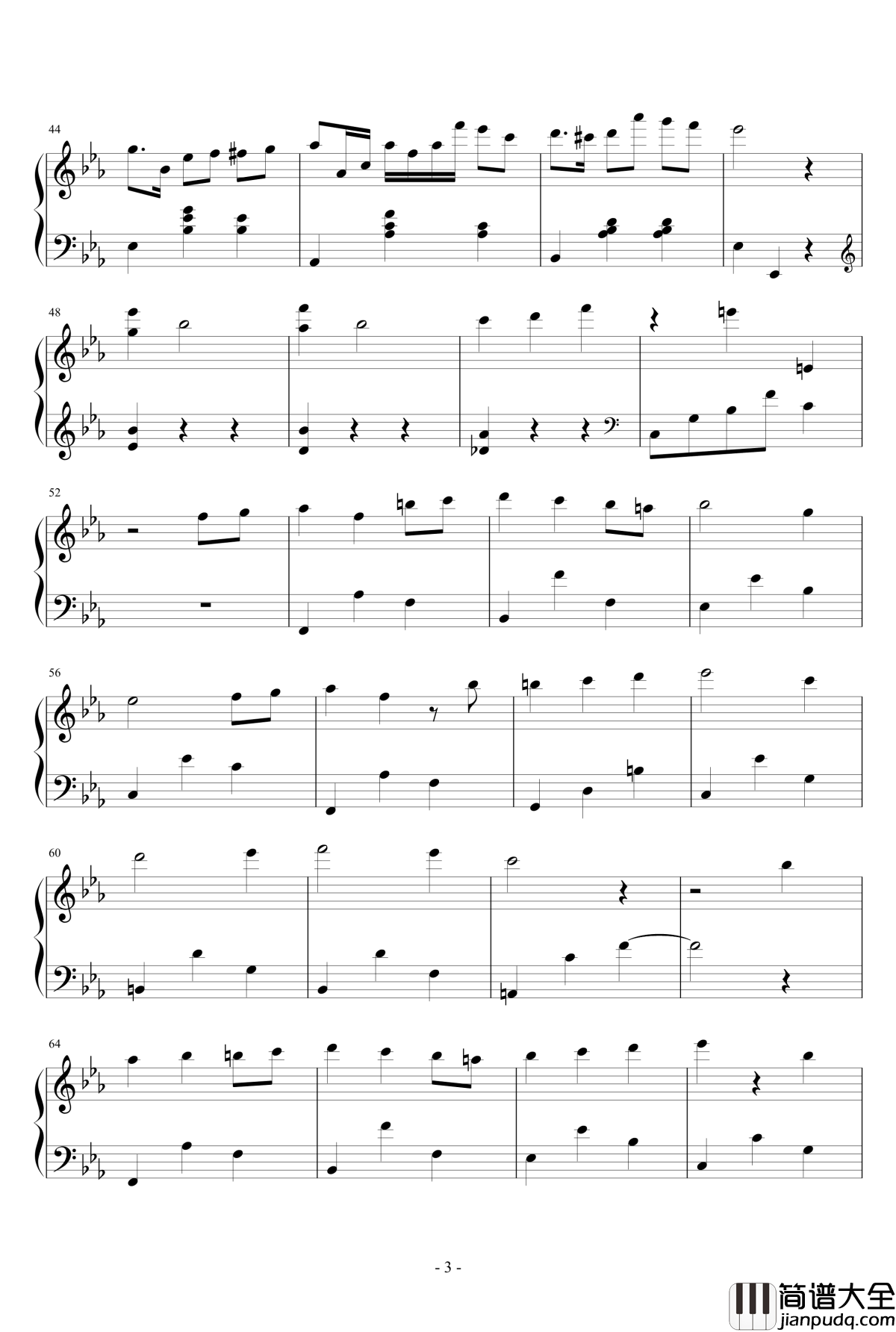 春天华尔兹钢琴谱_x.i.杰