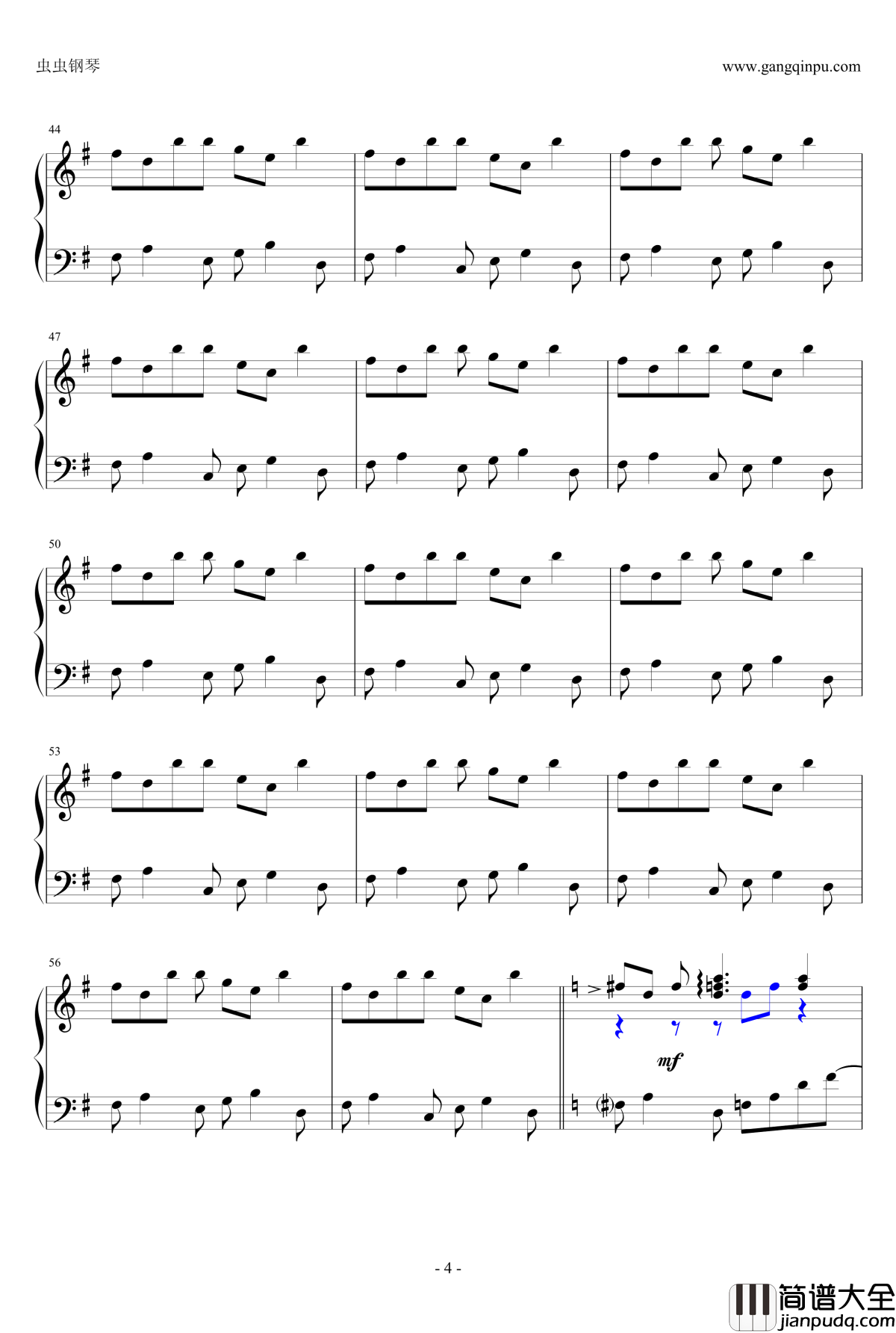 恋人を射ち堕とした日钢琴谱_叛逆的鲁鲁修之尤菲