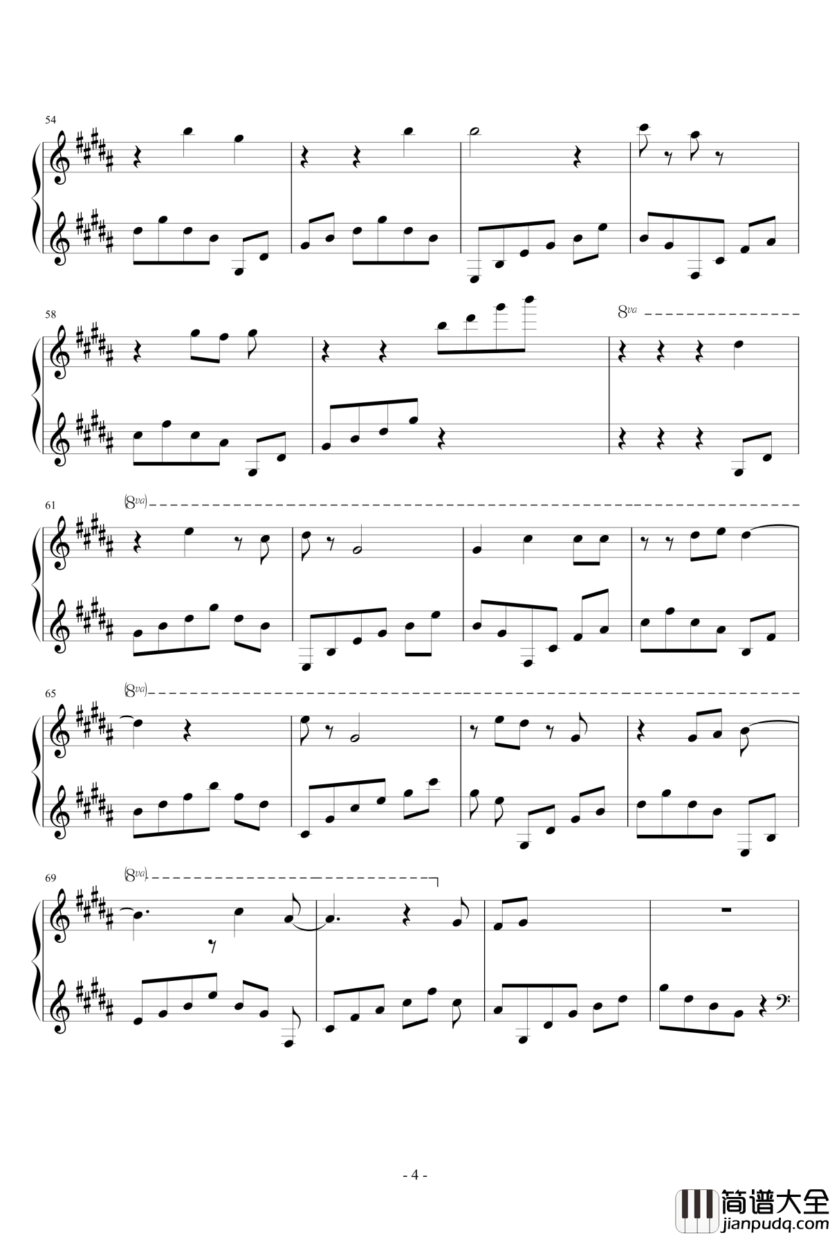 永恒的徜徉钢琴谱_月之迷雾乀