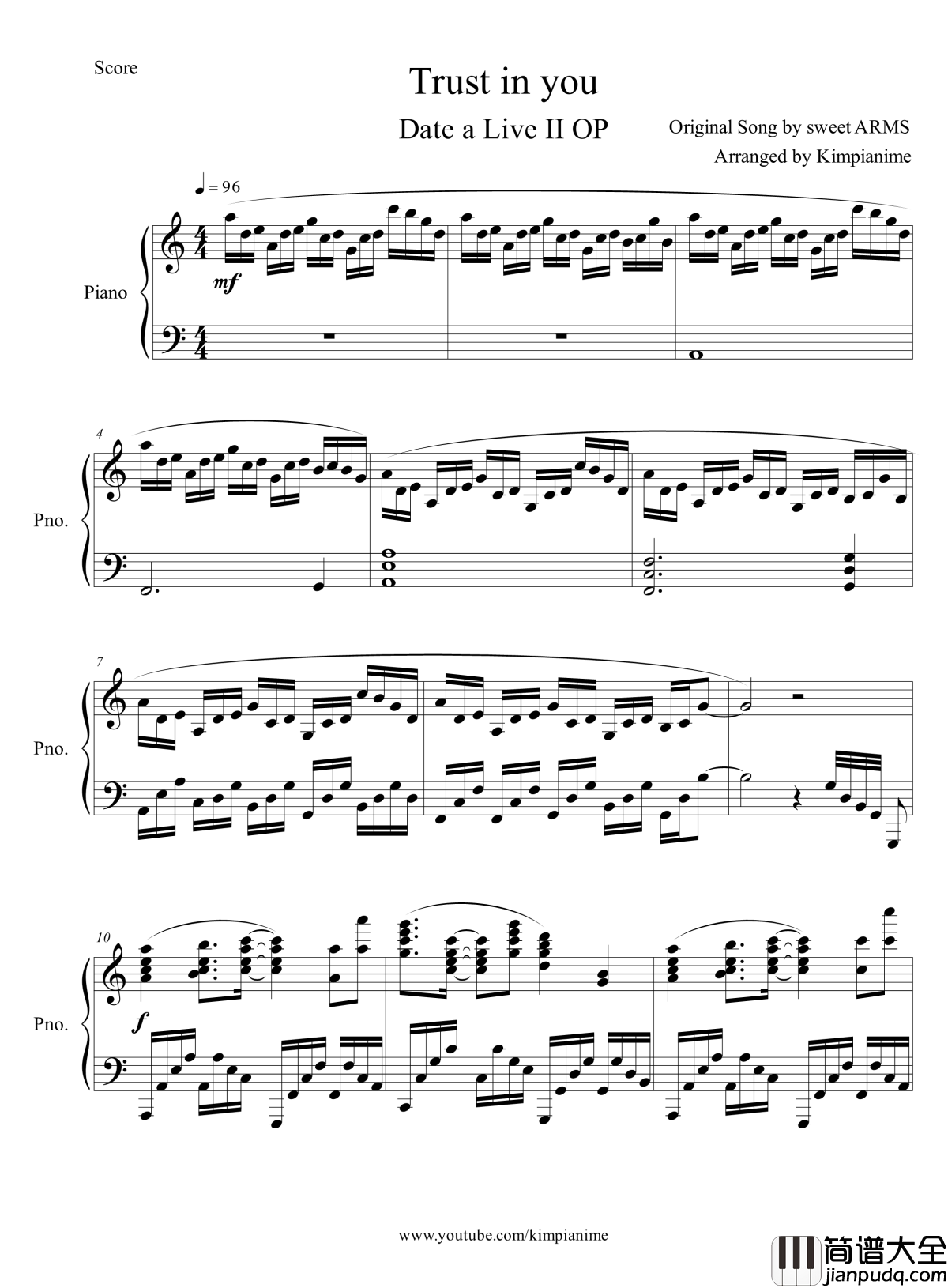 约会大作战第二季OP_date_a_live钢琴谱_娜娜