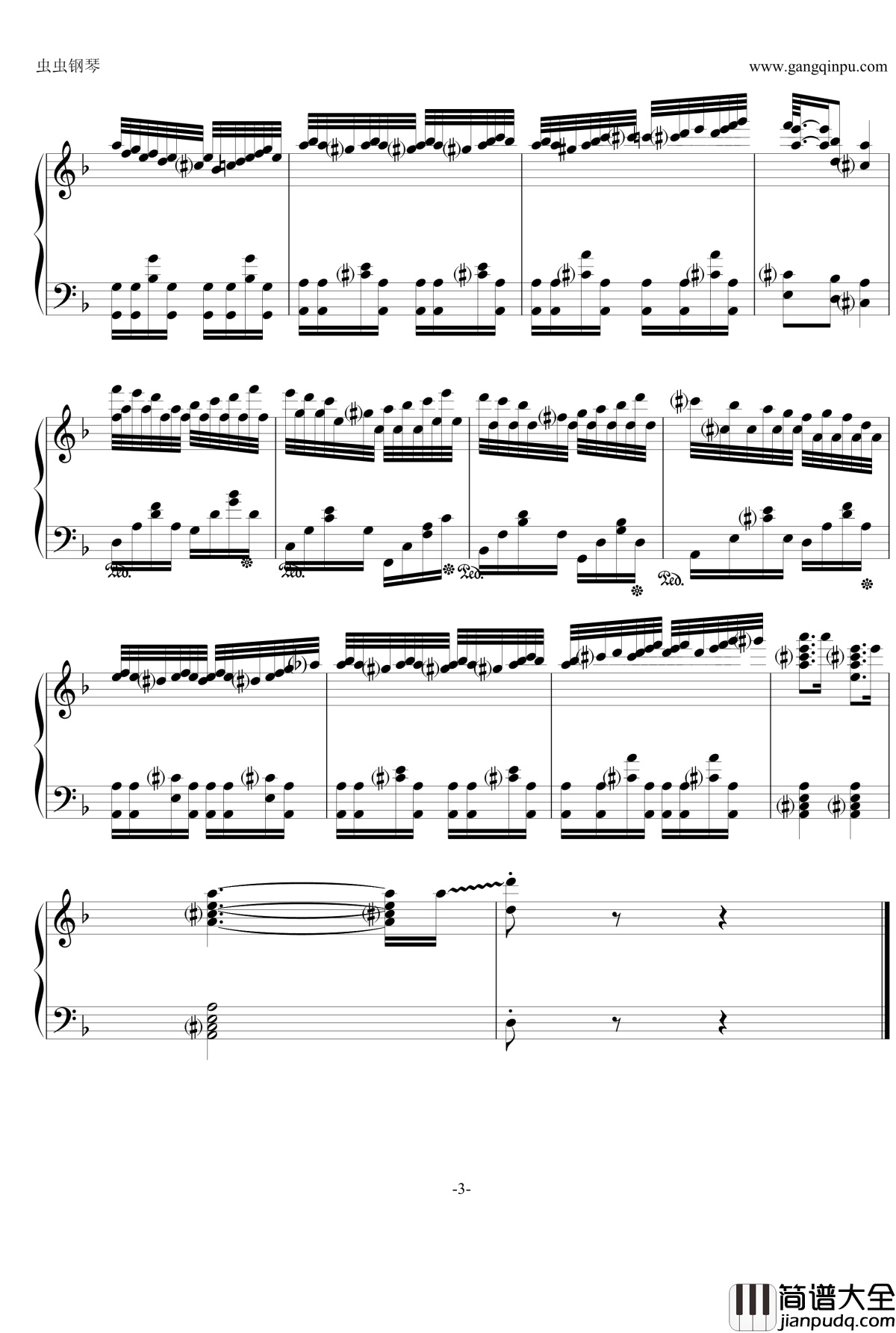 Run_Away钢琴谱_来自星星的你_紧张配乐