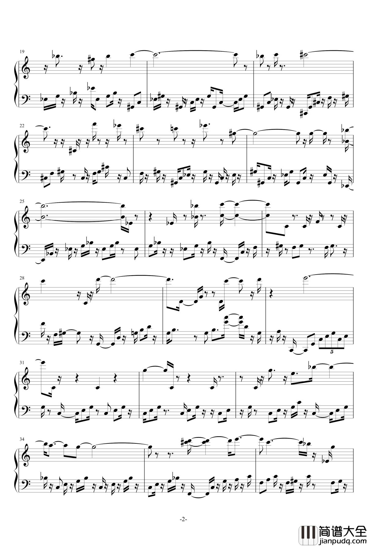 微雨钢琴谱_飞腾哈哈