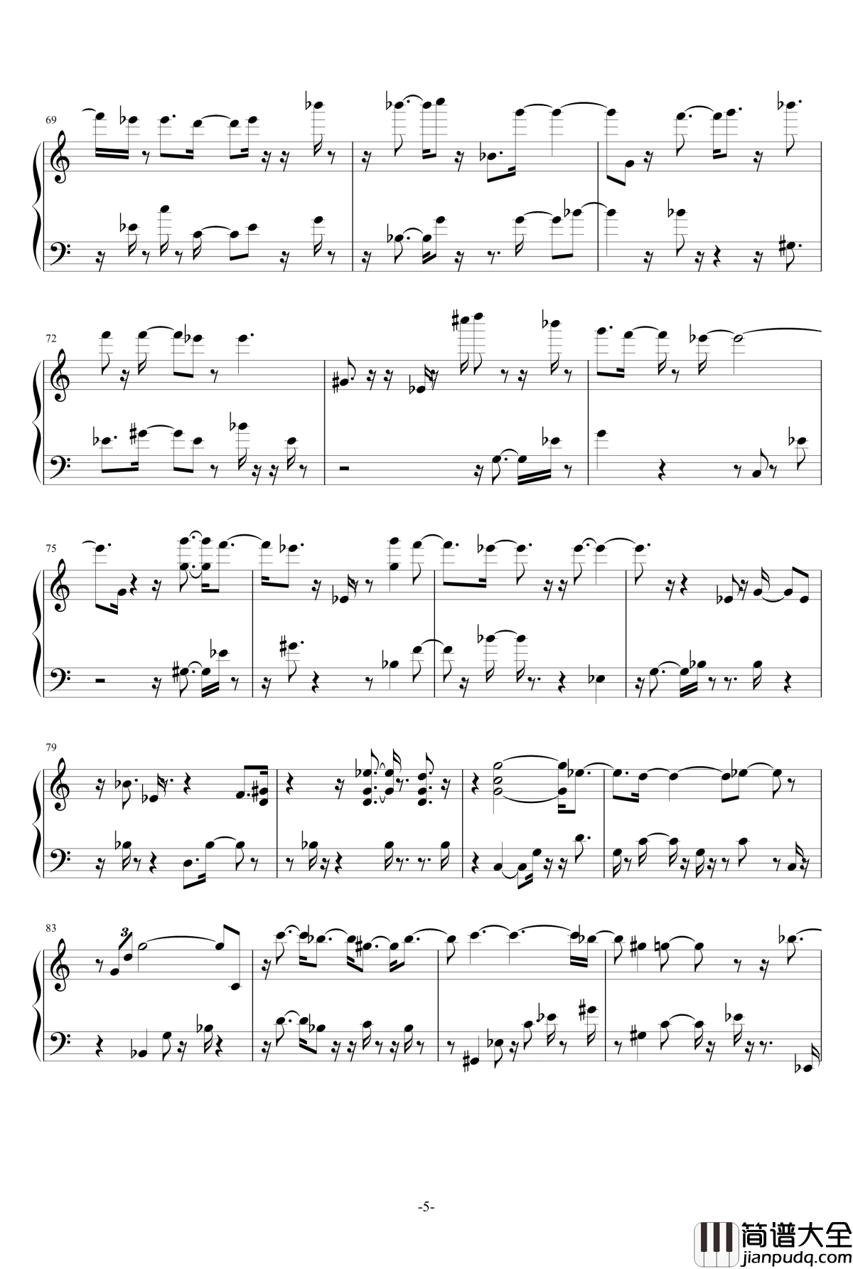 微雨钢琴谱_飞腾哈哈