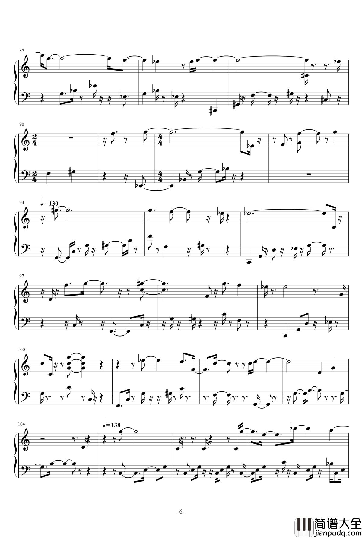 微雨钢琴谱_四月_飞腾哈哈